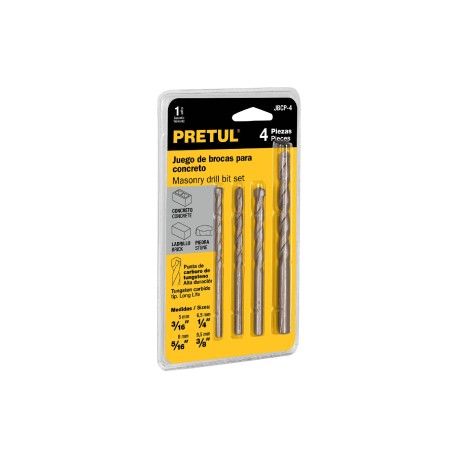 JUEGO PRETUL BROCAS PARA CONCRETO, 4 PZAS (20700)