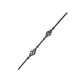 BARRA DECORADA CUAD. 1/2" C/2 CANASTAS P-1512