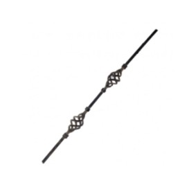BARRA DECORADA CUAD. 1/2" C/2 CANASTAS P-1512