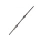 BARRA DECORADA CUAD. 1/2" C/2 CANASTAS P-1512