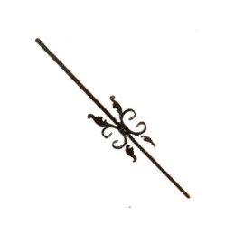 BARRA DECORADA CUAD. 1/2" C/CARACOLES P-1400