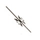 BARRA DECORADA CUAD. 1/2" C/CARACOLES P-1400