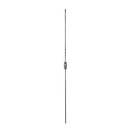 BARRA DECORADA FORJA ITALIANA CUAD. 1/2" C/CUELLO FORJADO 1 M (105/2/C)