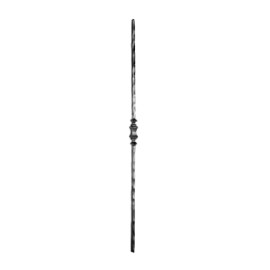 BARRA DECORADA FORJA ITALIANA CUAD. 1/2" C/CUELLO FORJADO 1 M (110/3)