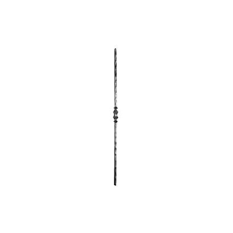 BARRA DECORADA FORJA ITALIANA CUAD. 1/2" C/CUELLO FORJADO 1 M (110/3)