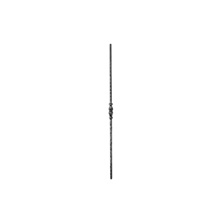 BARRA DECORADA FORJA ITALIANA CUAD. 1/2" C/CUELLO FORJADO 1 M (1185/1)