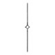 BARRA DECORADA FORJA ITALIANA ROMBO CUAD. 1/2" 1 M (GD20/1)