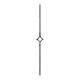 BARRA DECORADA FORJA ITALIANA ROMBO CUAD. 1/2" 1 M (GD20/1)