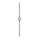 BARRA DECORADA FORJA ITALIANA ROMBO CUAD. 1/2" 1 M (GD58/3)
