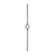 BARRA DECORADA FORJA ITALIANA ROMBO CUAD. 1/2" 1 M (GD58/3)