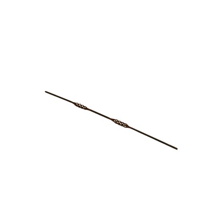 BARRA DECORADA RED. 1/2" C/2 CANASTAS (P-1562R-48")