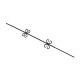 BARRA DECORADA RED. 1/2" C/2 PARES DE CARACOLES (P-1443R-48")