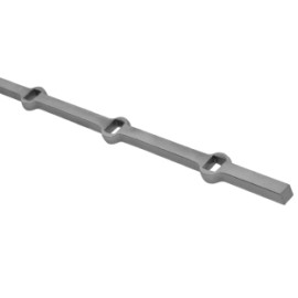 BARRA PERFORADA ORNAMENTAL FORJA ITALIANA 18 MM LARGO 2M (42/10)