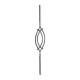 BARROTE C/GRAPA ORNAMENTAL FORJA ITALIANA CAL 12 1M X 18 CM (GD20/5)