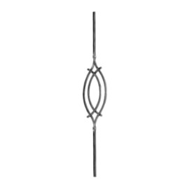 BARROTE C/GRAPA ORNAMENTAL FORJA ITALIANA CAL 12 1M X 18 CM (GD20/5)