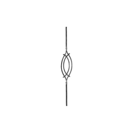BARROTE C/GRAPA ORNAMENTAL FORJA ITALIANA CAL 12 1M X 18 CM (GD20/5)