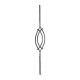 BARROTE C/GRAPA ORNAMENTAL FORJA ITALIANA CAL 12 1M X 18 CM (GD20/5)