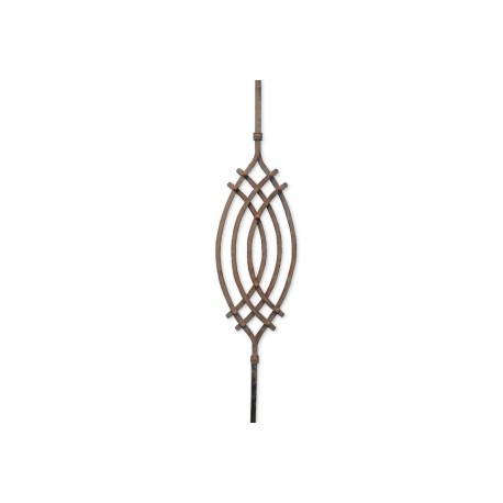 BARROTE C/GRAPA ORNAMENTAL FORJA ITALIANA CAL 12 1M X 20 CM (GD20/4)
