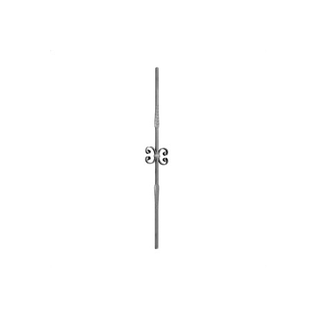 BARROTE FORJADO ORNAMENTAL FORJA ITALIANA 12 MM LARGO 1M (1702/7)