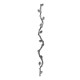 BARROTE HOJA DE ROSA ORNAMENTAL FORJA ITALIANA 1.6 CM X 1 M ALTO (604/1)