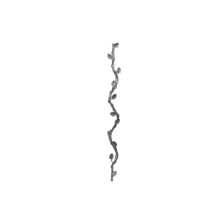 BARROTE HOJA DE ROSA ORNAMENTAL FORJA ITALIANA 1.6 CM X 1 M ALTO (604/1)