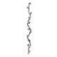 BARROTE HOJA DE ROSA ORNAMENTAL FORJA ITALIANA 1.6 CM X 1 M ALTO (604/1)