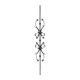 PANEL VERTICAL C/ESFERAS Y FLORES ORNAMENTAL FORJA ITALIANA 1 M (1060/4)