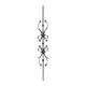 PANEL VERTICAL C/ESFERAS Y FLORES ORNAMENTAL FORJA ITALIANA 1 M (1060/4)