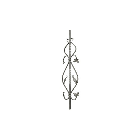 PANTALLA ORNAMENTAL FORJA ITALIANA CUAD. 1/2" 23.5 CM ANCHO X 90 CM ALTO (52/2)