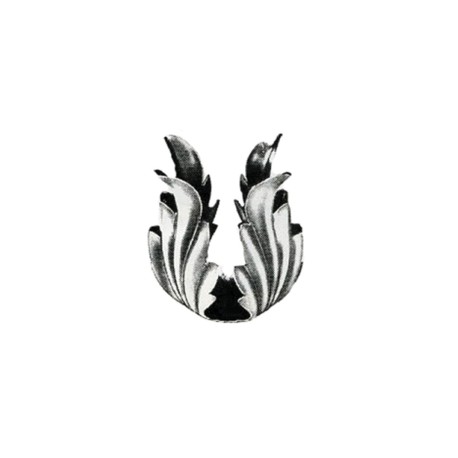 HOJA DE CHAPA TULIPAN ORNAMENTAL FORJA ITALIANA DELGADA (140/5)