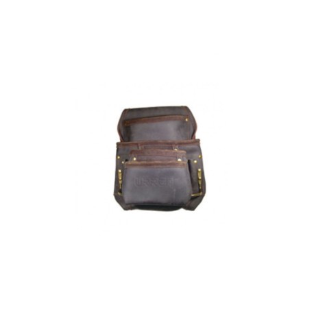 PORTA HERRAMIENTAS URREA INDUSTRIAL DE PIEL CON CINTURON, 10 BOLSILLOS (BN135)