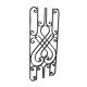 PANTALLA ORNAMENTAL FORJA ITALIANA 5/8" X 5/16" X 42CM X 1M (GD99/1)