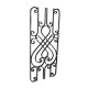 PANTALLA ORNAMENTAL FORJA ITALIANA 5/8" X 5/16" X 42CM X 1M (GD99/1)