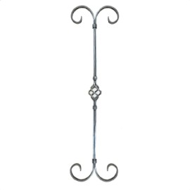 PANTALLA ORNAMENTAL FORJA ITALIANA CUAD. 1/2" 21 CM ANCHO X 79 CM ALTO (463/1)