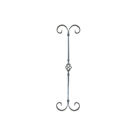 PANTALLA ORNAMENTAL FORJA ITALIANA CUAD. 1/2" 21 CM ANCHO X 79 CM ALTO (463/1)