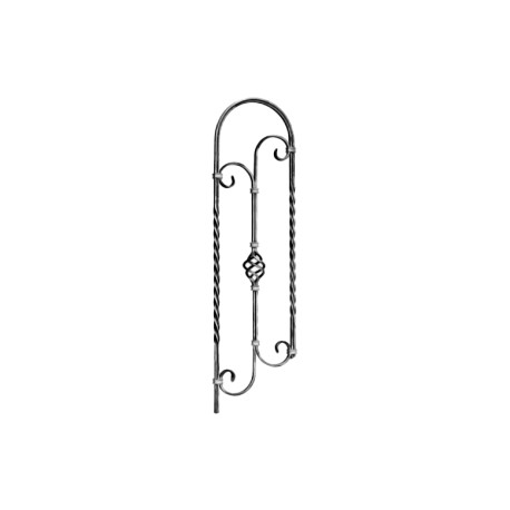 PANTALLA ORNAMENTAL FORJA ITALIANA CUAD. 1/2" 23 CM ANCHO X 90 CM ALTO (464/2)