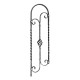 PANTALLA ORNAMENTAL FORJA ITALIANA CUAD. 1/2" 23 CM ANCHO X 90 CM ALTO (464/2)