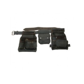PORTA HERRAMIENTAS URREA INDUSTRIAL DOBLE DE PIEL CON CINTURON, 18 BOLSILLOS (BN134)