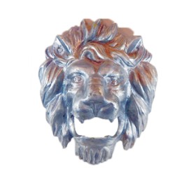 ADORNO DE ALUMINO CARA DE LEON